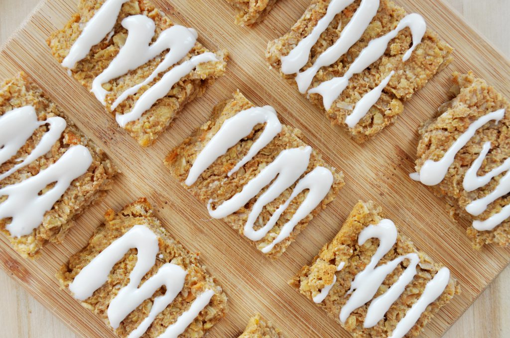 Sweet Potato Oat Bars Cream Cheese Frosting Vegan Gluten-Free