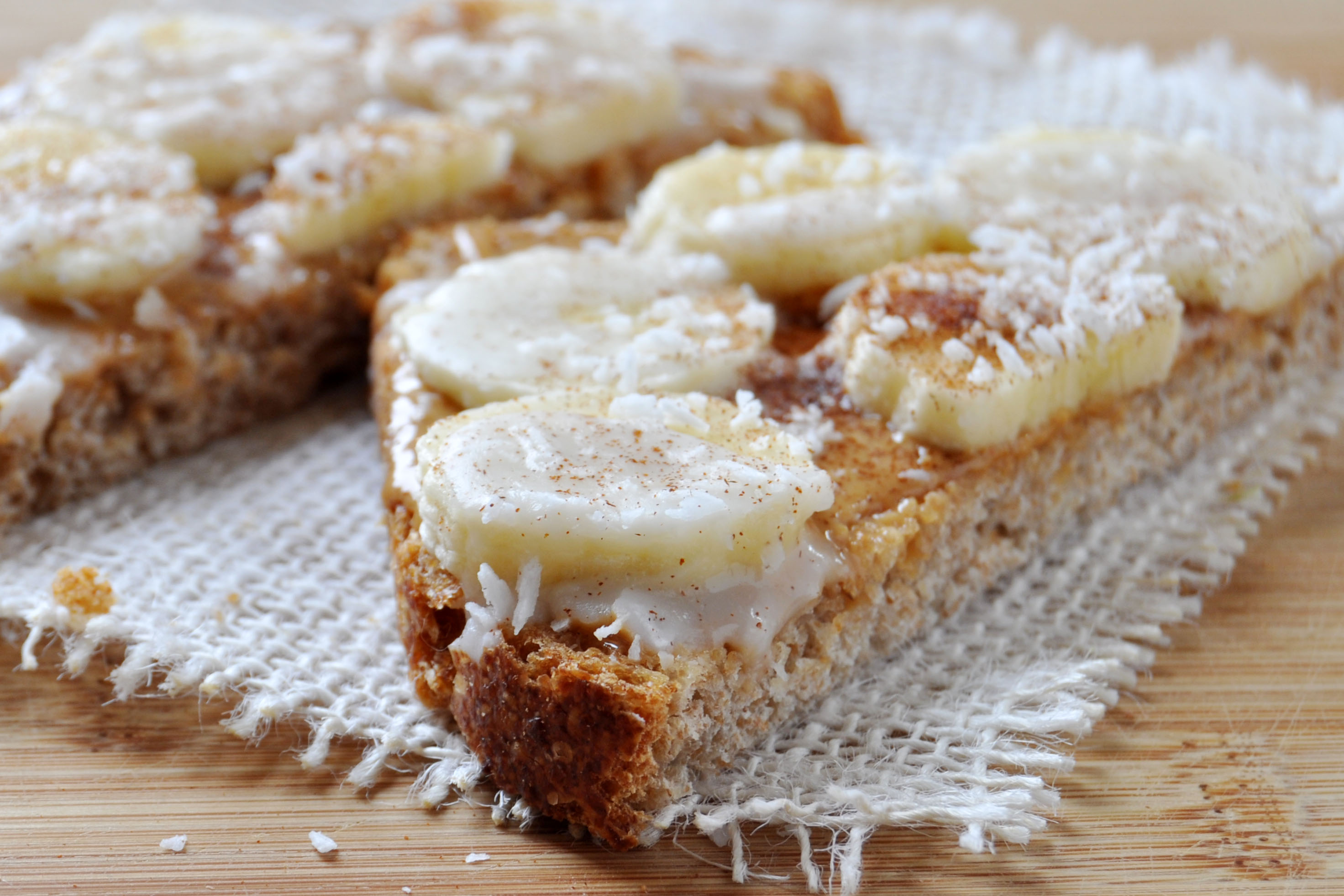 Peanut Butter Coconut Cinnamon Toast Vegan