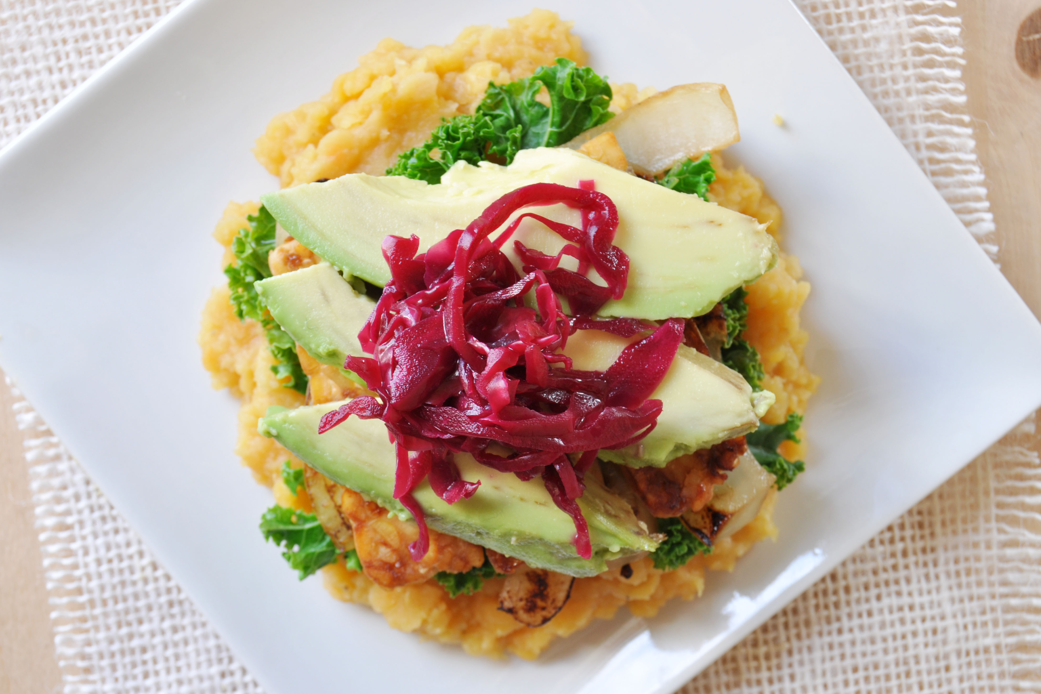 Lentil Tempeh Rueben Bowl Vegan Gluten-Free 3