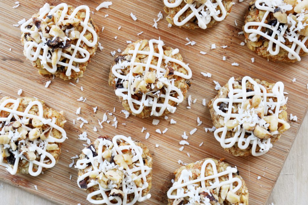 Carrot Cake Oatmeal Cookies Cream Cheese Frosting Vegan Gluten-Free