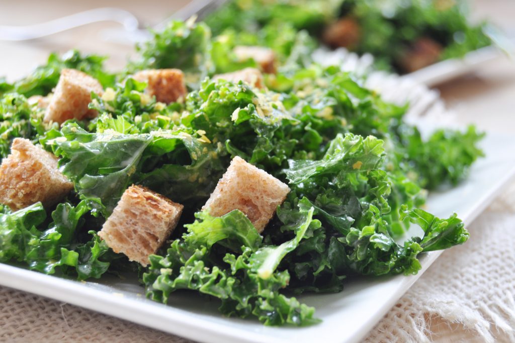 Vegan Kale Ceaser Salad