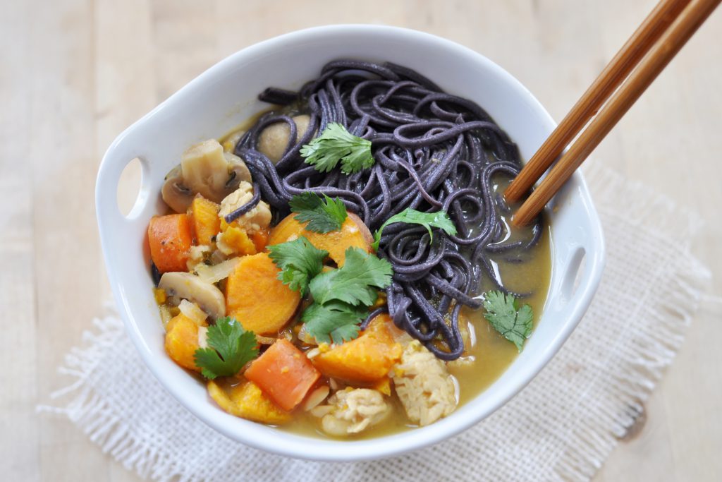 Thai Coconut Curry Noodle Soup Vegan Gluten-Free