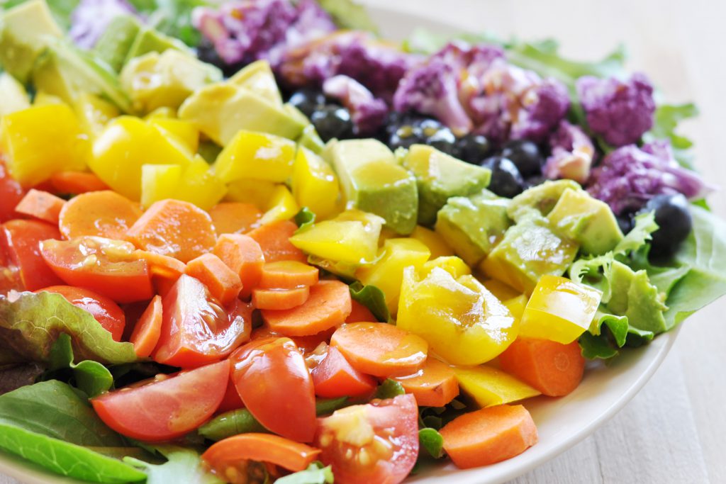 Easy Rainbow Salad  healthy, gluten free, vegan