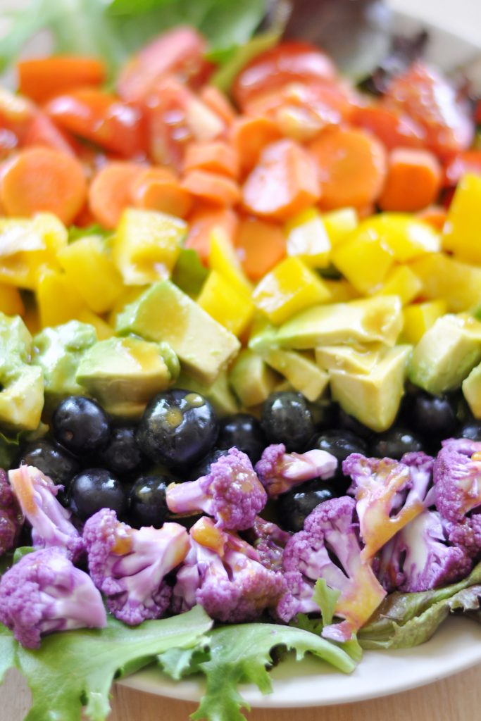 Easy Rainbow Salad  healthy, gluten free, vegan