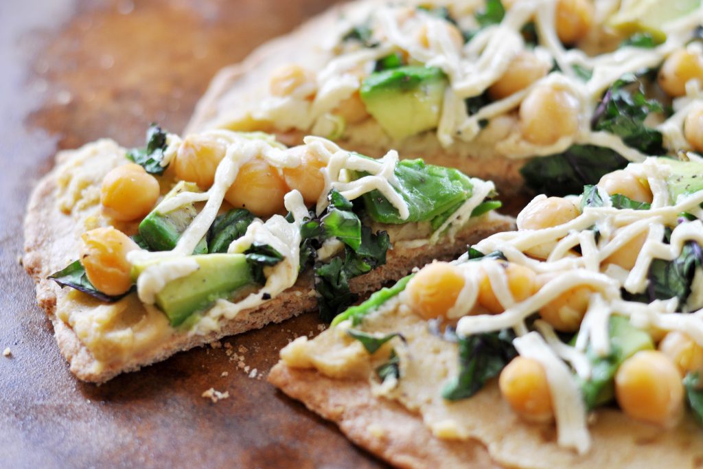 Chickpea Hummus Pizza Vegan 2