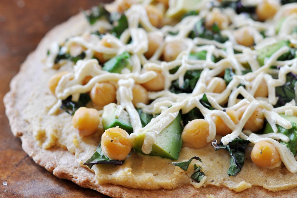 Chickpea Hummus Pizza Vegan 3