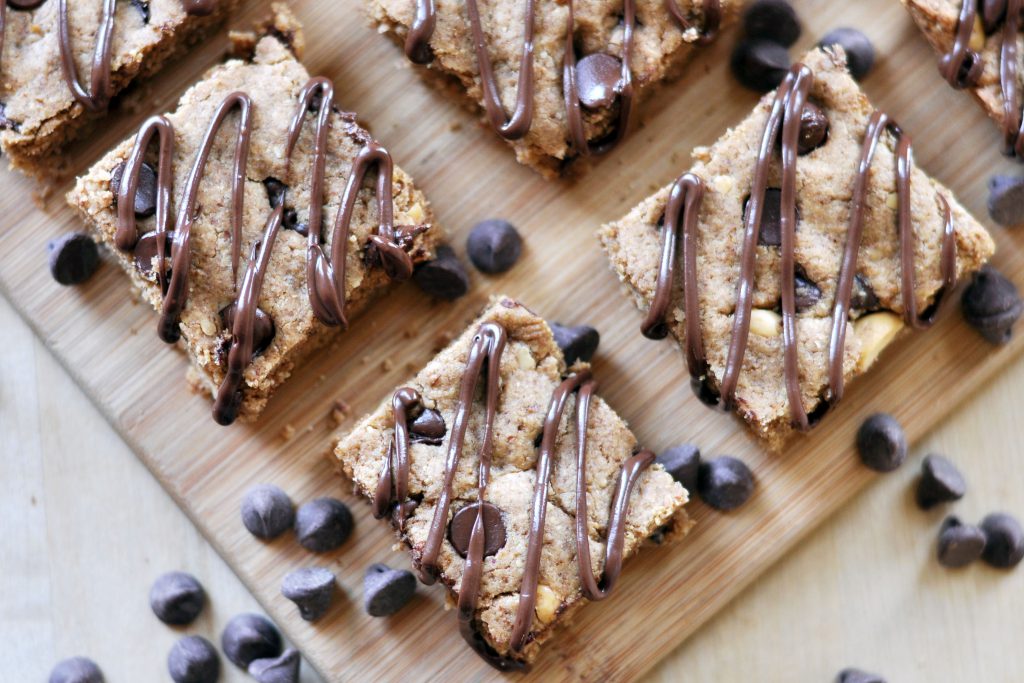 Peanut Butter Chocolate Chip Blondies Vegan