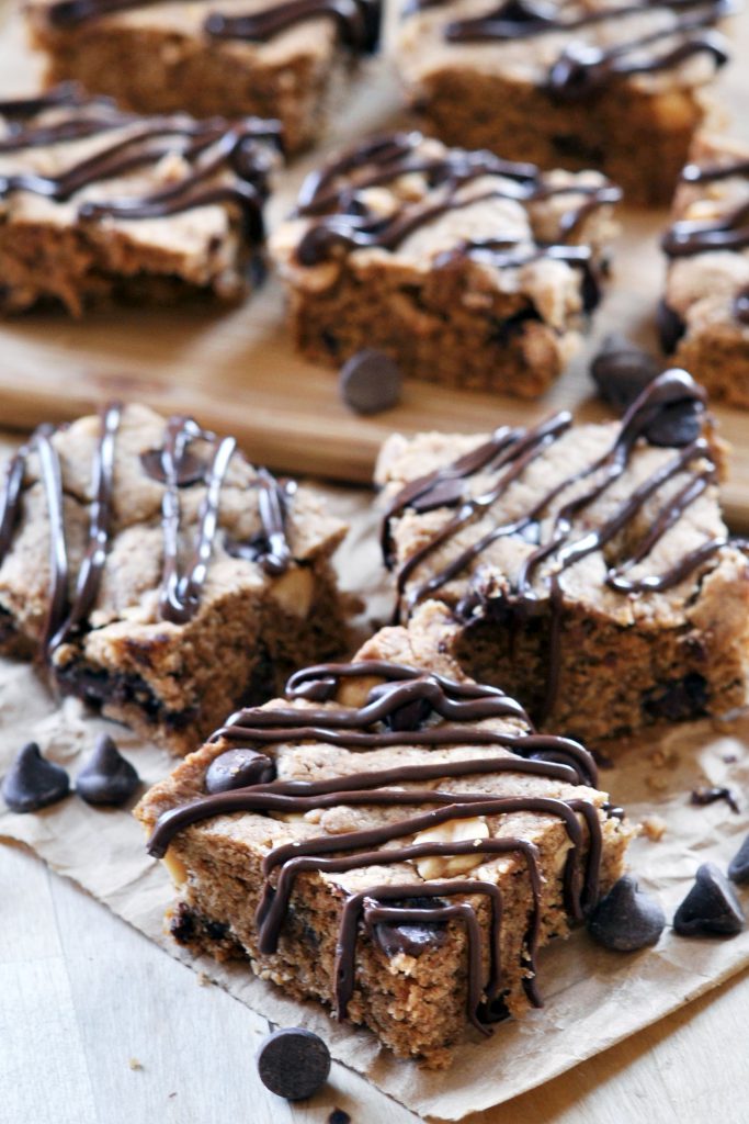 Peanut Butter Chocolate Chip Blondies Vegan 3