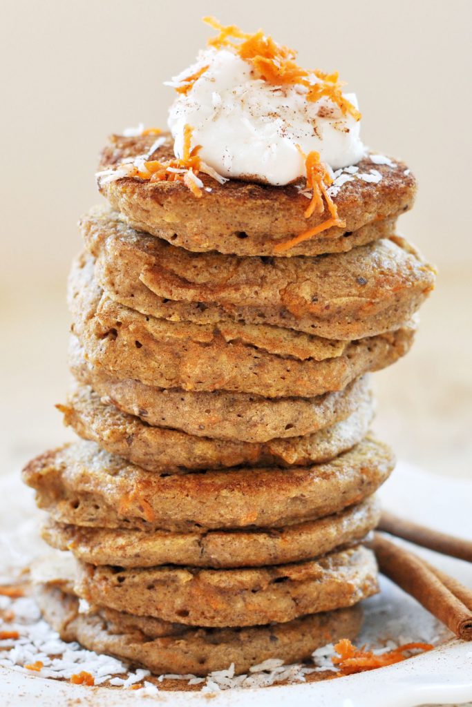 vegan carrot cake pancakes