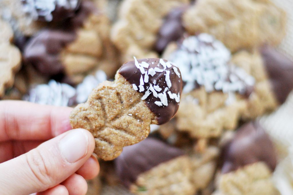 Chocolate Dipped Rosemary-Tahini Cookies 4