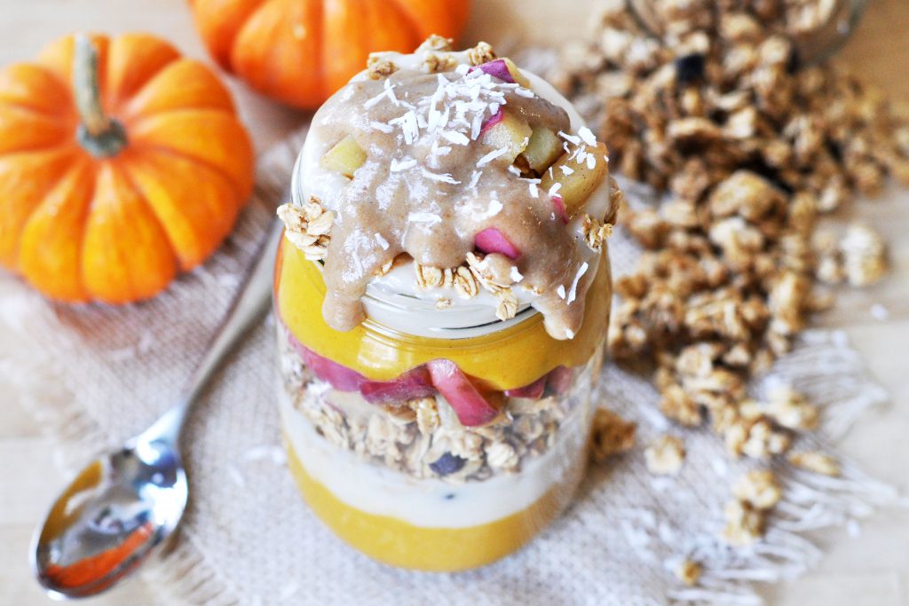 Pumpkin & Apple Pie Yogurt Parfait Vegan 2