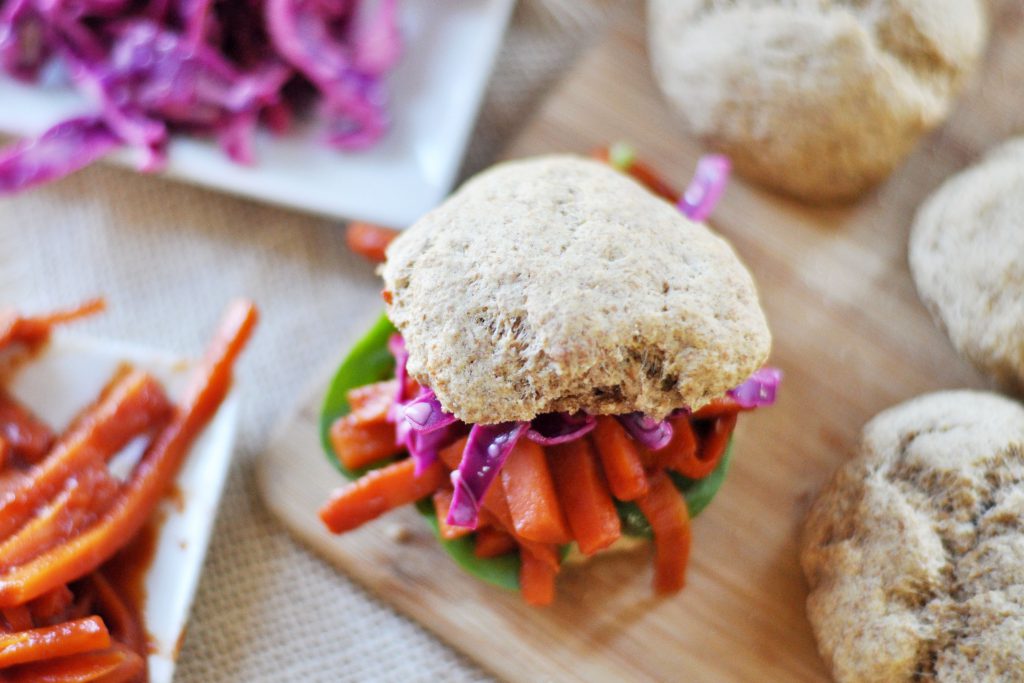 BBQ Stewed Carrots with Slaw and Biscuits Vegan 2