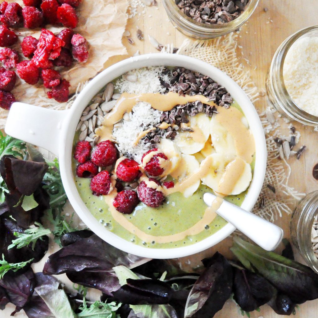 Easy Green Smoothie Bowl Vegan SQUARE