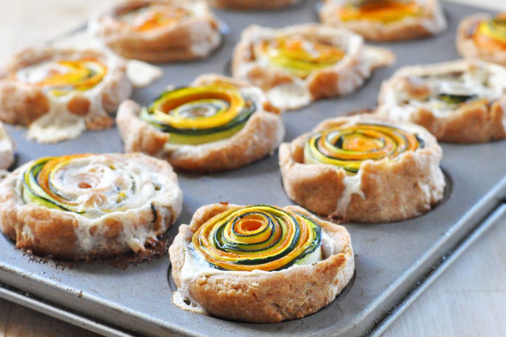 Mini Spiral Cream Cheese Tarts Vegan