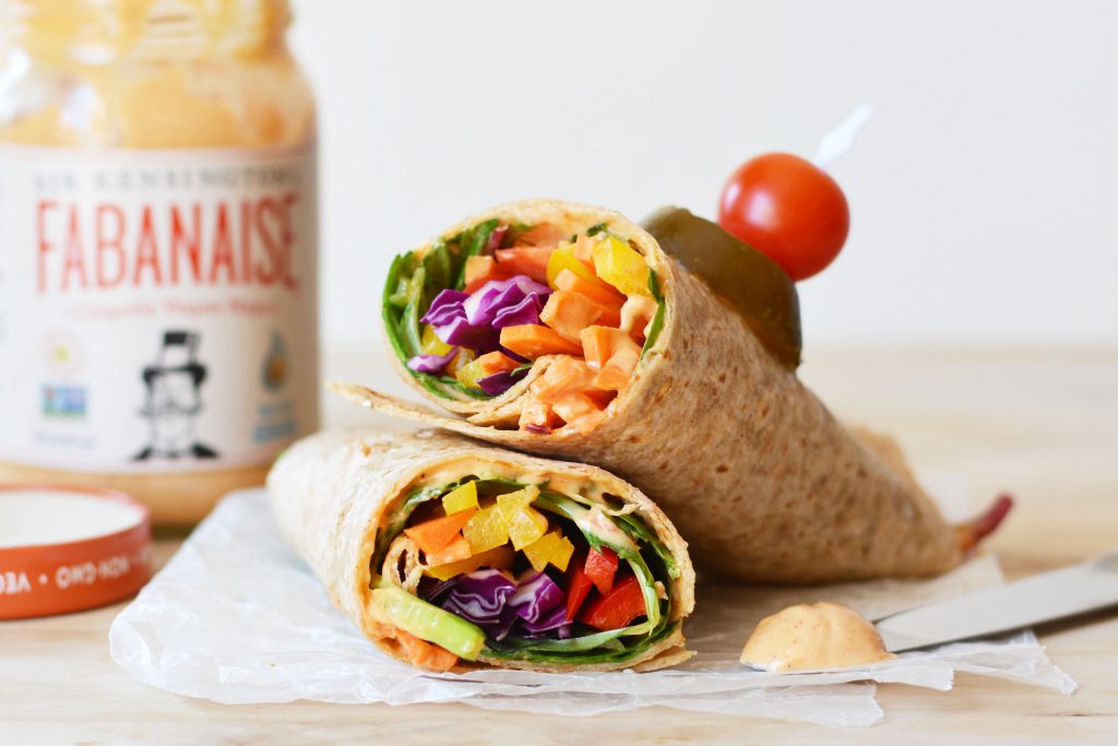 Rainbow Hummus Veggie Wrap - Tortilla Wrap