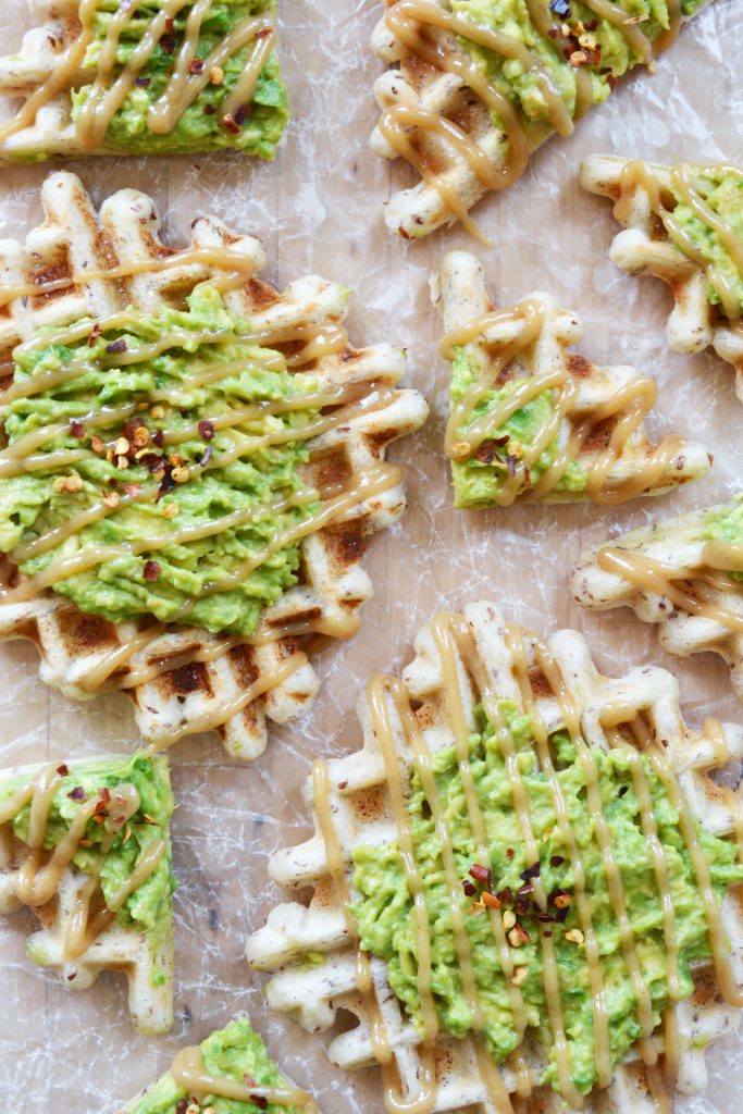 Maple-Tahini Avocado Waffles Vegan Gluten-Free