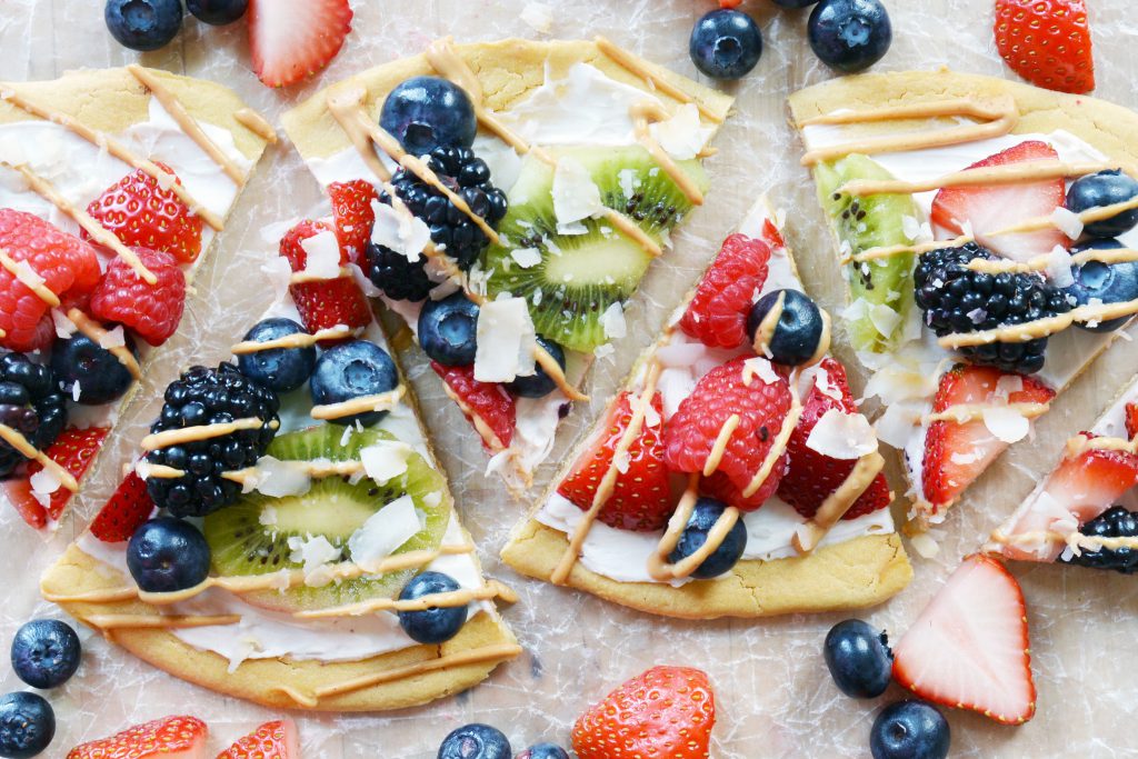 Chickpea Crust Berry Breakfast Pizza Vegan Gluten-Free