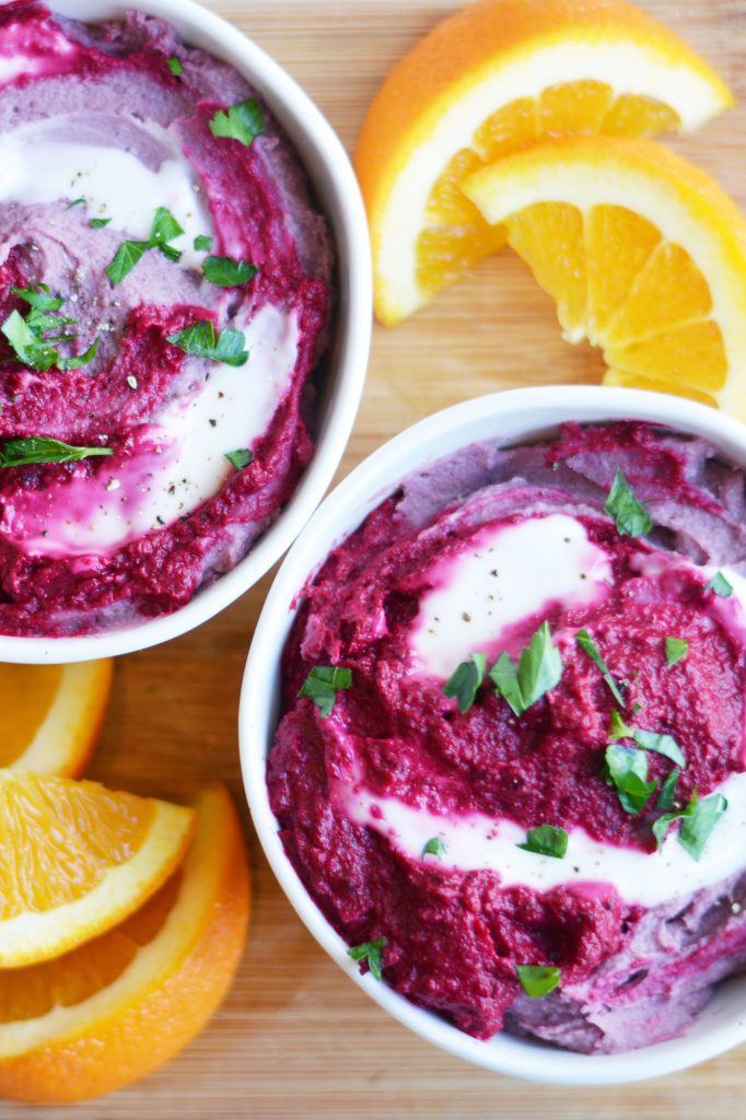 Pink & Purple Peanut Butter Hummus Vegan Gluten-Free 2