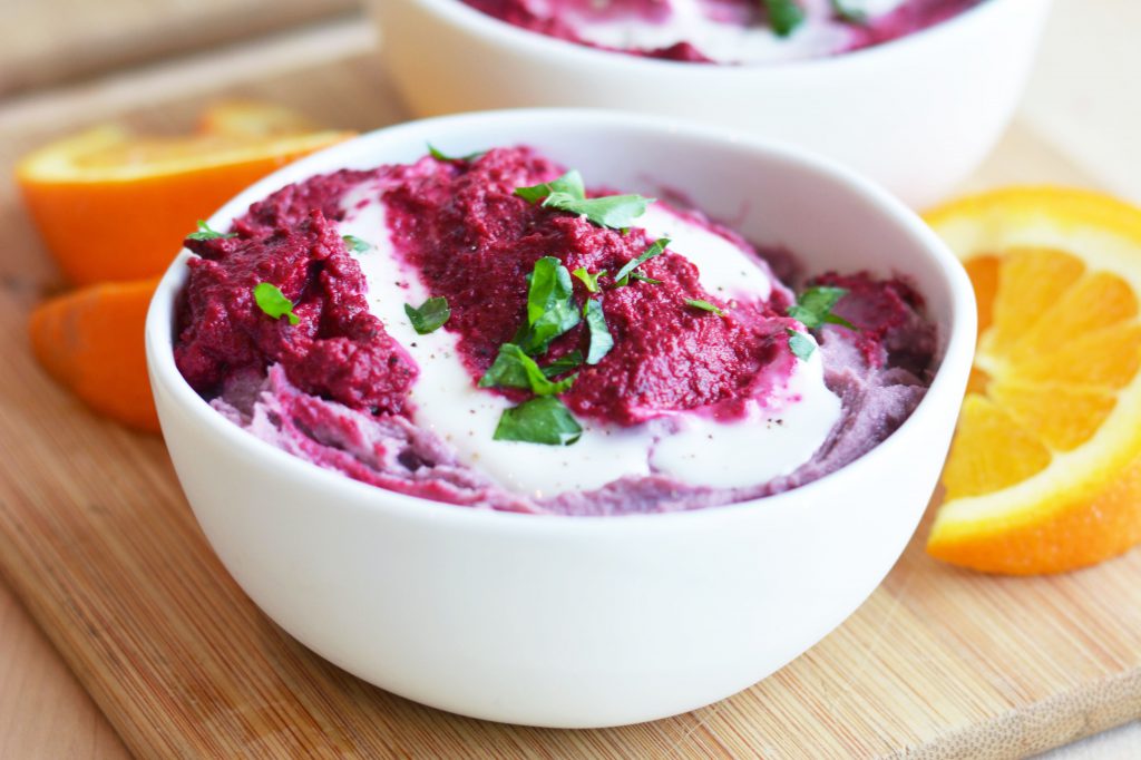 Pink & Purple Peanut Butter Hummus Vegan Gluten-Free 3