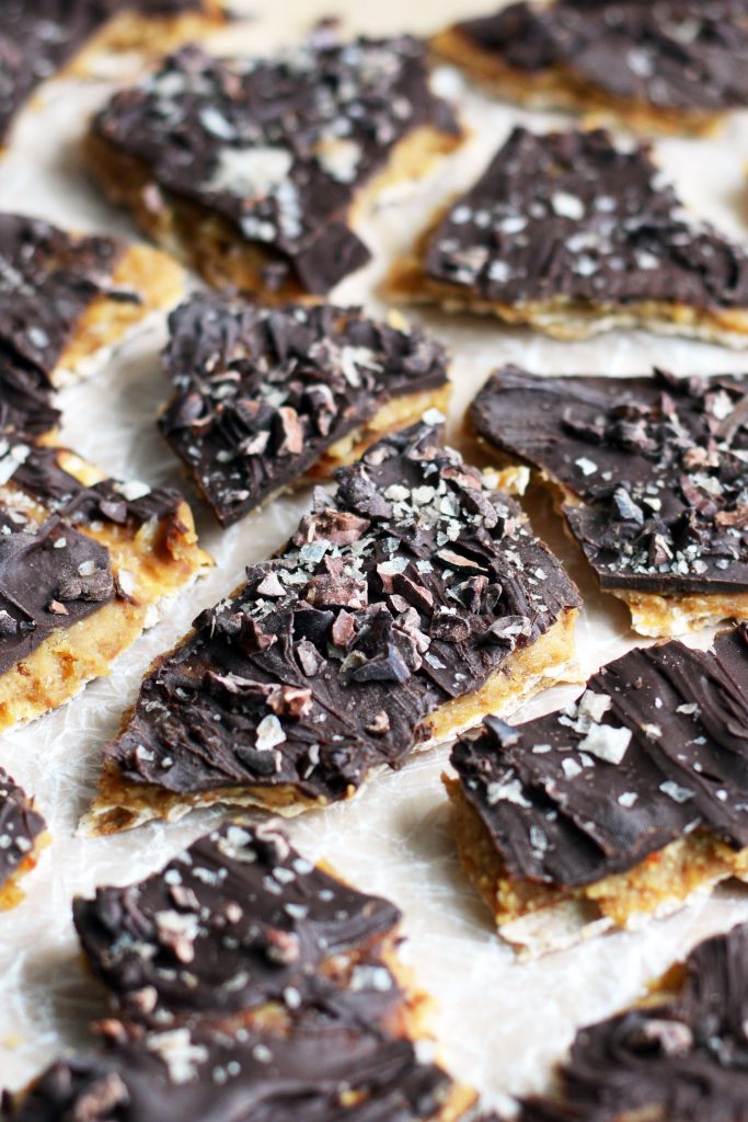 Chocolate Salted Caramel Matzah Bark Vegan 3