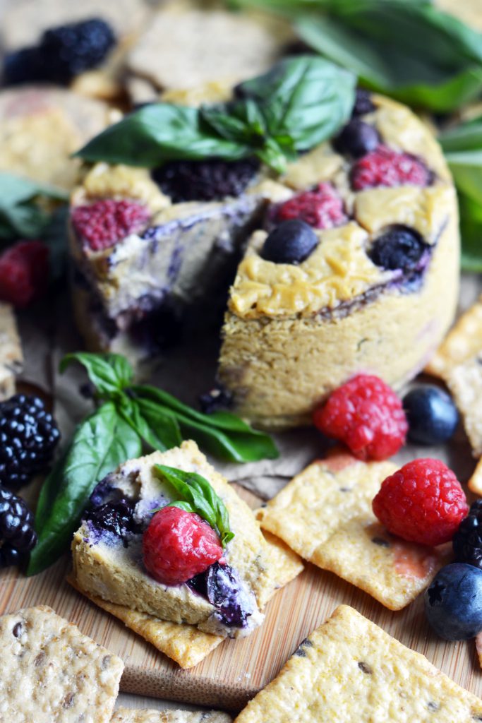 Baked Berry-Basil Cheese, Vegan & Gluten-Free