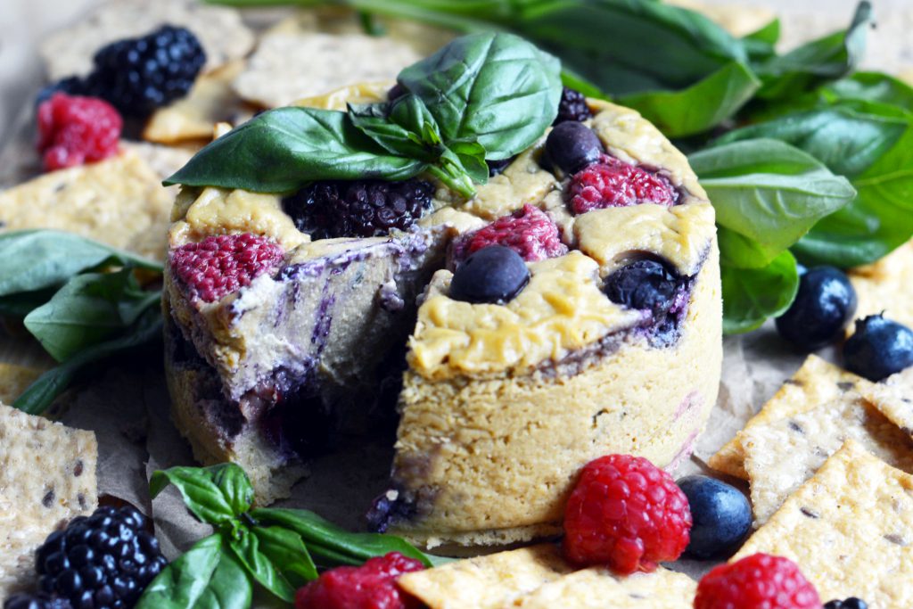 Baked Berry-Basil Cheese, Vegan & Gluten-Free 3