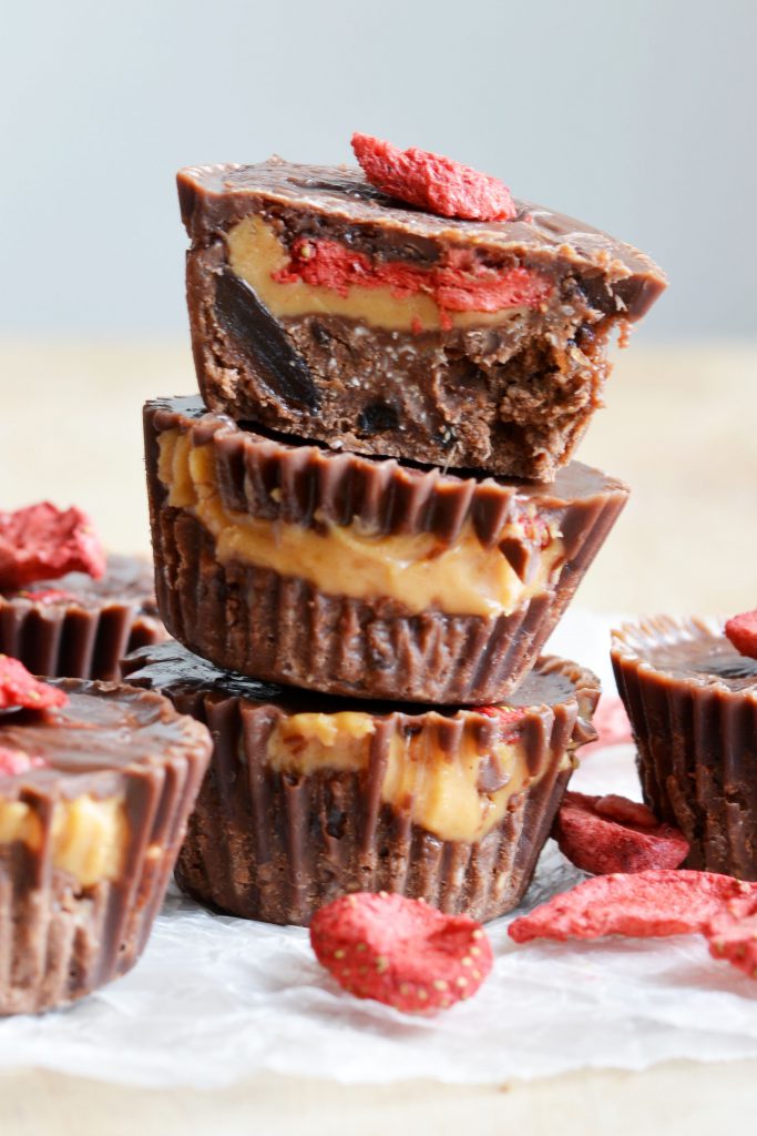 Raw Chocolate Peanut Butter Strawberry Cups 3