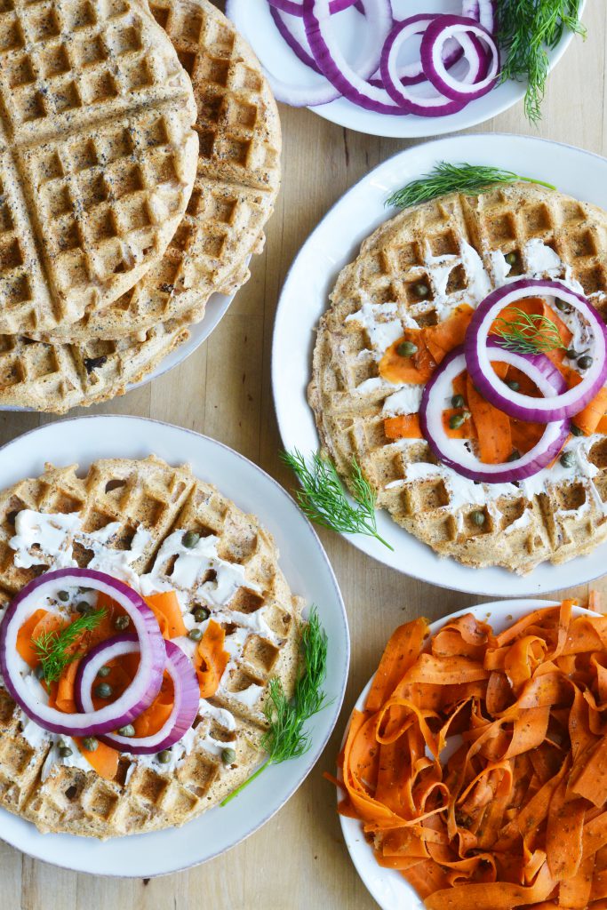 Everything Bagel Waffles Vegan