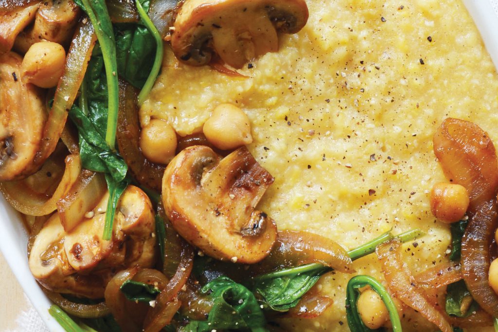 Creamy Coconut Polenta with Balsamic Mushrooms 3