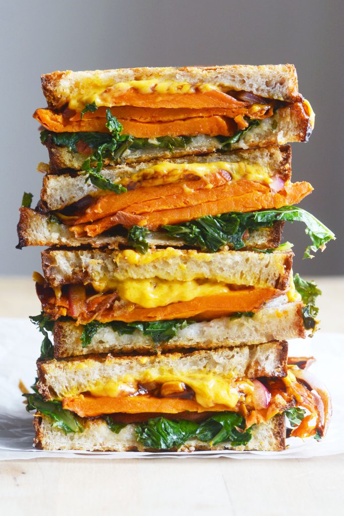 Balsamic Sweet Potato Grilled Cheese Vegan