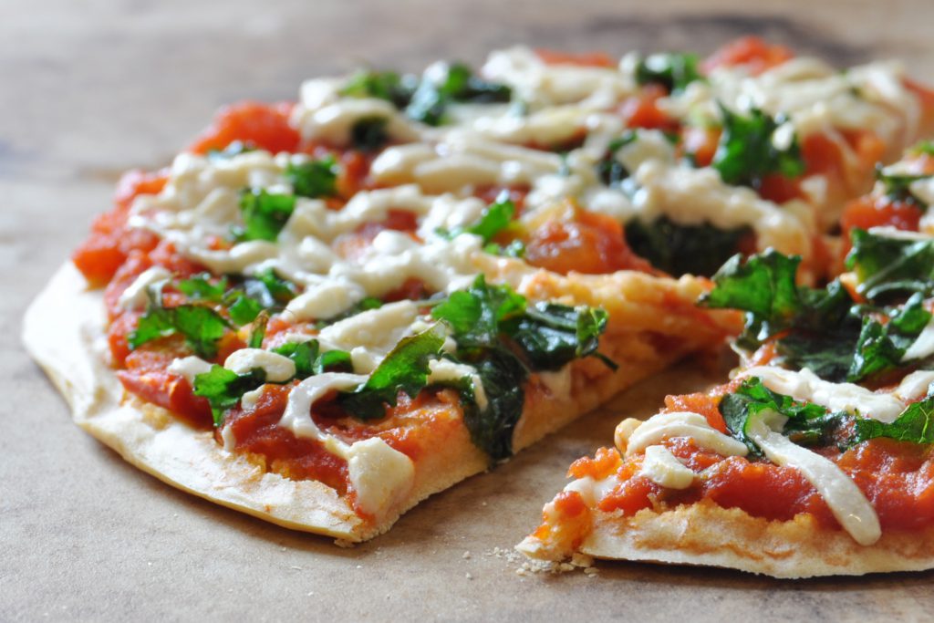 Easy Vegan, Gluten-Free Chickpea Crust Pizza- The Colorful ...