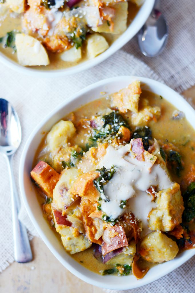Creamy Tahini Sweet Potato Stew, Vegan & Gluten-Free - The Colorful Kitchen